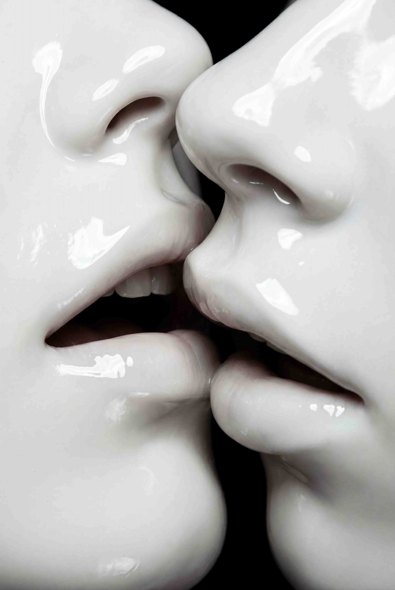 Origin photograph — ceramic faces